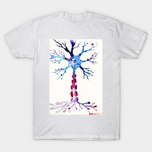 Neuron With Myelin Sheath T-Shirt by CORinAZONe